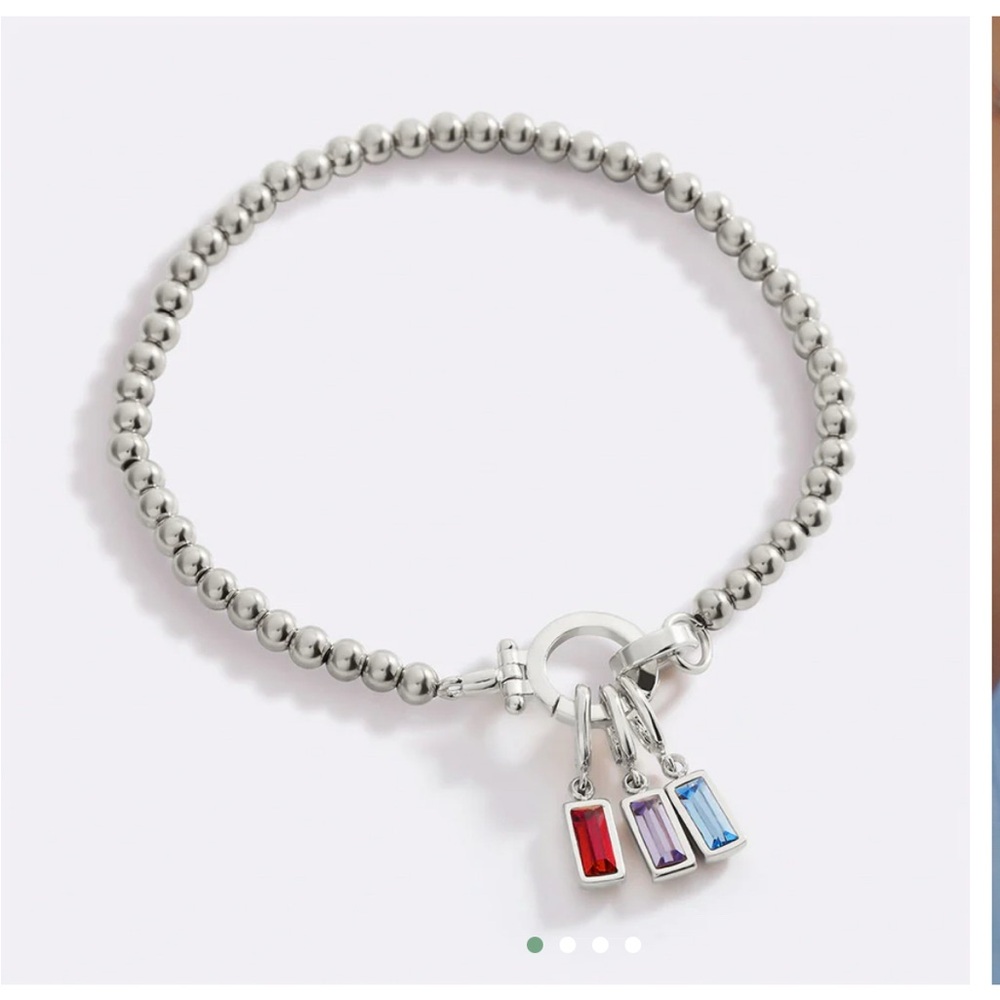 Tiffany’s inspired Silver Beaded bracelet with charms
